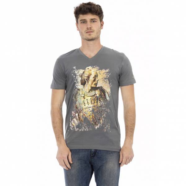 TRUSSARDI Action Men Conqueror V-neck T-shirt Gray 2AT108002