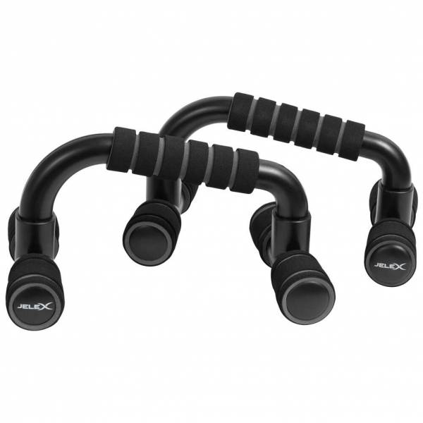 JELEX Gain Hard Push Up Bar Liegestützgriffe schwarz grau