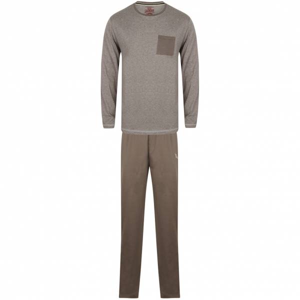 Tokyo Laundry Jeddo Cotton Lounge Set Herren Pyjama Set 1Q9806 Gull Grey Marl