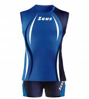 Zeus Kit Klima Damen Sport Trikot + Shorts royal blu