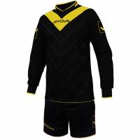 Givova Conjunto de fútbol Camiseta de portero con Short Kit Sanchez negro / amarillo