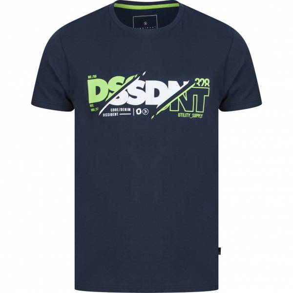 DNM Dissident Fractured Hommes T-shirt 1C18145 Capitaine du ciel Navy