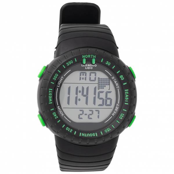 LEANDRO LIDO &quot;Vescia&quot; Unisex Sports Watch black/green