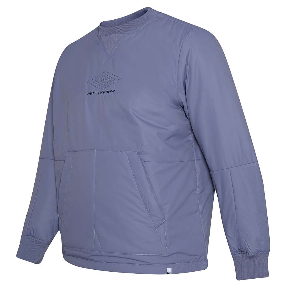 UMBRO × PRETTY GREEN コラボ プルオーバー ストリート Pretty Green x Umbro Quilted Drill Top Blue | Pretty Green