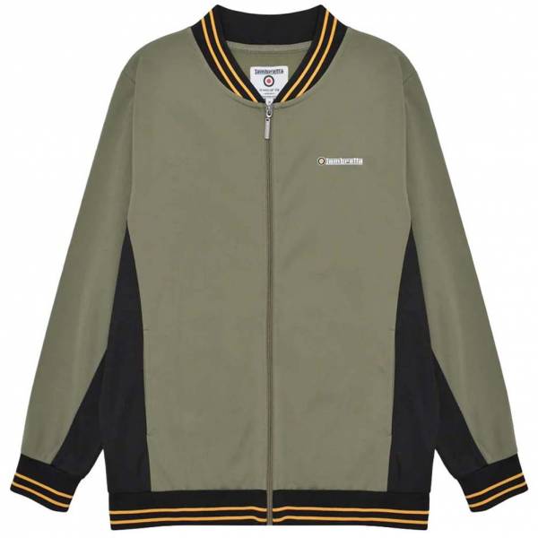 Lambretta Vintage Track Jacket Hombre Chaqueta retro SS4100-CAQUI-NEGRO-ORO