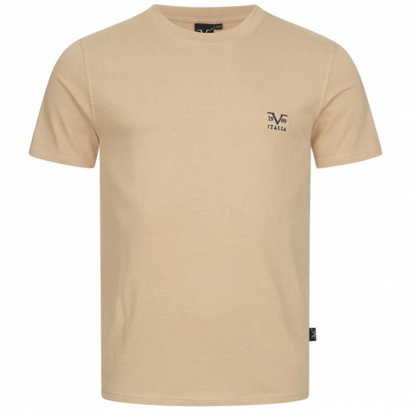 19V69 Versace 1969 Basic Logo Mężczyźni T-shirt VI20SS0007B beżowy