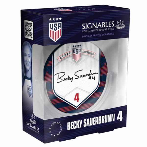 USA Becky Sauerbrunn #4 Pallone da calcio Oggetto da collezione 14 cm 850032256872