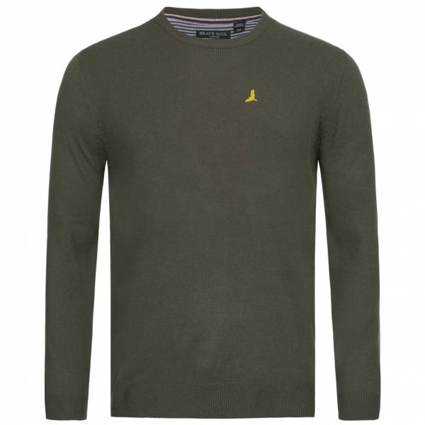 BRAVE SOUL Einstein Hommes Sweat-shirt MK-248EINSTEINB KHAKI