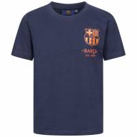 FC Barcelona Black Emblem Jungen T-Shirt FCB-3-410