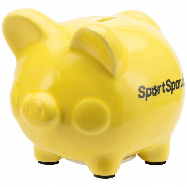 SportSpar.de &quot;SparSau&quot; Sparschwein aus Keramik gelb