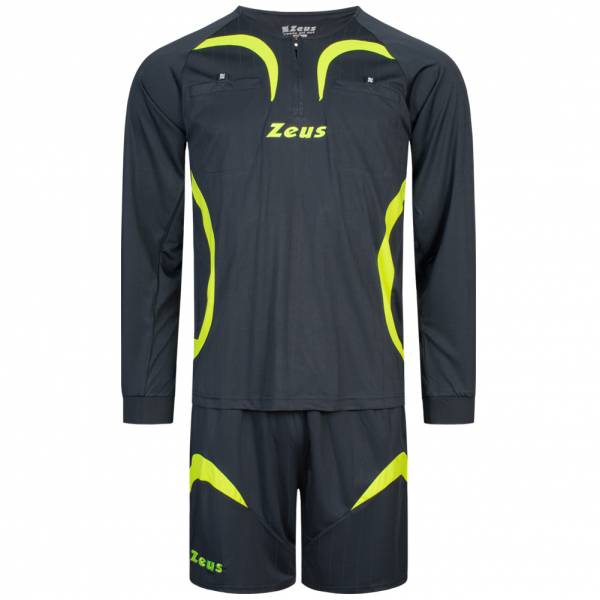 Zeus Herren Schiedsrichter Set Trikot mit Shorts Grau