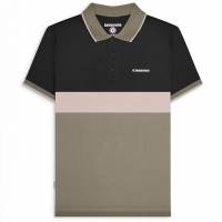 Lambretta Contrast Panel Hombre Polo SS1219-NEGRO