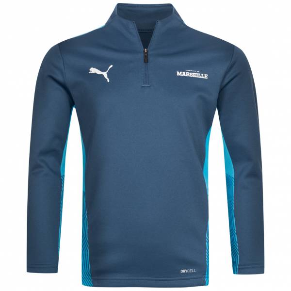 Olympique Marseille PUMA 1/4-Zip Kinder Sweatshirt 764386-05