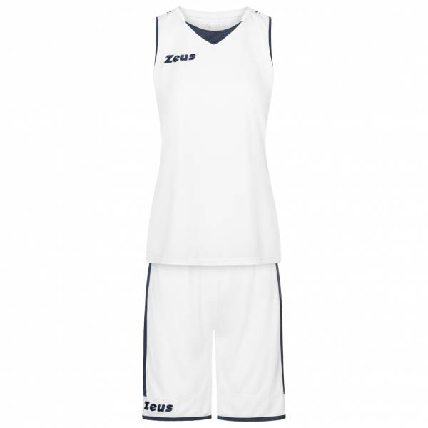 Zeus Kit Flora Damen Basketball Trikot mit Shorts weiß