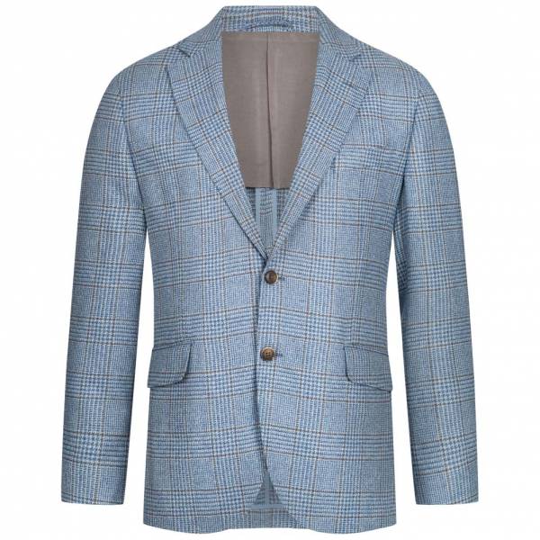 Hackett London x Marling & Evans Glencheck Hommes Blazer en laine, lin et soie HM442628R-5AD