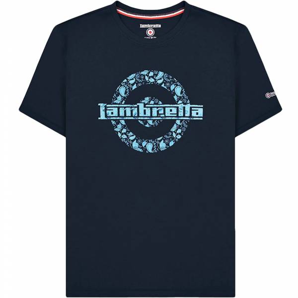 Image of Lambretta Paisley Logo Uomo T-shirt SS1011-NAVY