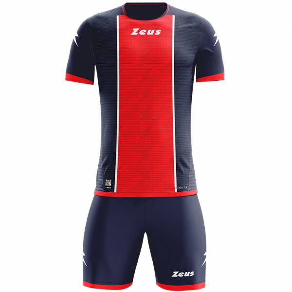 Zeus Icon Teamwear Set Koszulka ze spodenkami granatowoczerwony