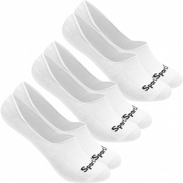 SportSpar.de &quot;Sparlinge&quot; Füßlinge Sneaker Socken 3 Paar weiß