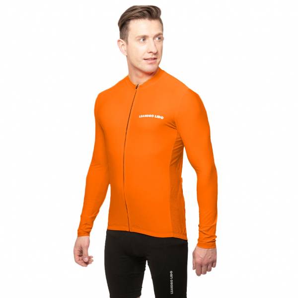 LEANDRO LIDO &quot;Procida&quot; Heren Wielershirt met lange mouwen oranje