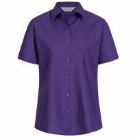 RUSSELL Short Sleeve Poly Cotton Poplin Women Blouse 0R935F0-Purple