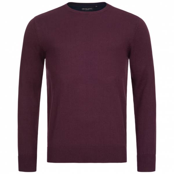BRAVE SOUL Testament Crew Neck Herren Sweatshirt MK-41TESTAMENT DK BURGUNDY