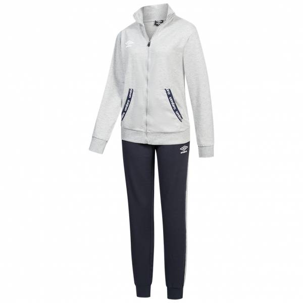 Umbro Premium Femmes Survêtement UOS32076S-Gris-Mel-Navy