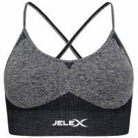 JELEX Angelina Femmes Soutien-gorge de fitness noir