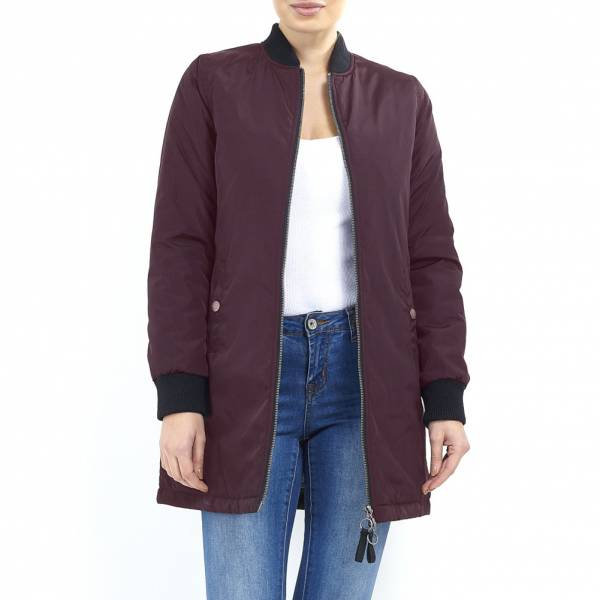 BRAVE SOUL West Damen Kurzmantel LJK-WEST BURGUNDY
