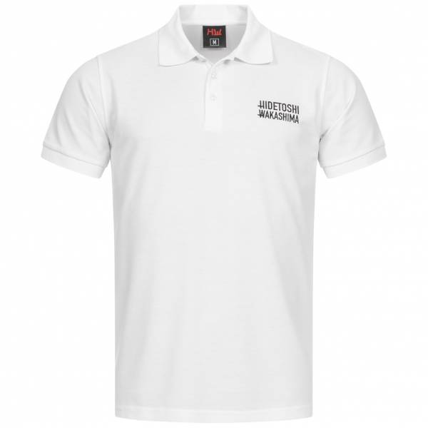 HIDETOSHI WAKASHIMA &quot;Koshigaya&quot; Herren Polo-Shirt weiß