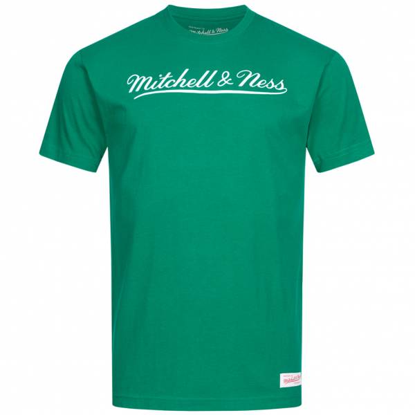 Mitchell & Ness Script Hommes T-shirt MN-BRA-SCRPTLOGOTRAD-GRNWHT