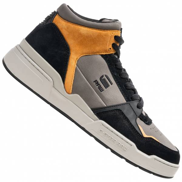 G-STAR RAW ATTACC Mid Blocked Mężczyźni Sneakersy skórzane 2242 040716 CZARNO-SZARY