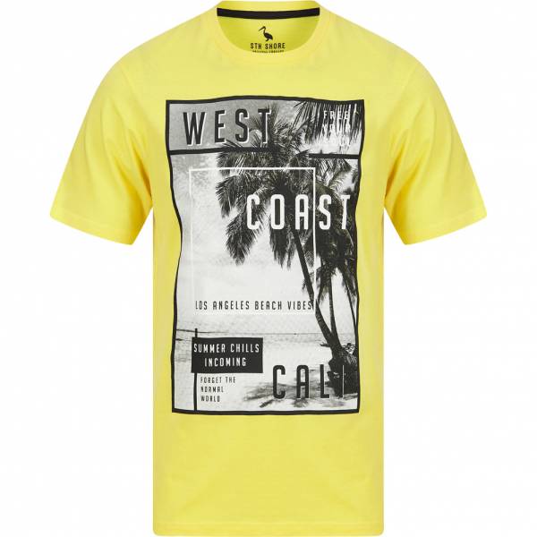 Sth. Shore West Coast Cali Hommes T-shirt 1C18113 Jaune Muflier