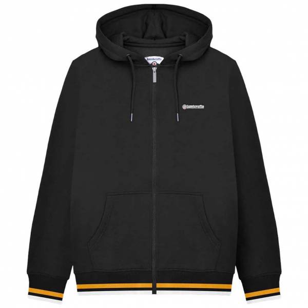 Lambretta Full Zip Hombre Sudadera con cremallera y capucha SS1241-BLK-GOLD