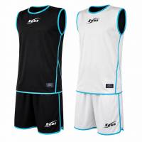 Zeus Kit Doppio Basketball Wende Trikot + Shorts nero/bianco