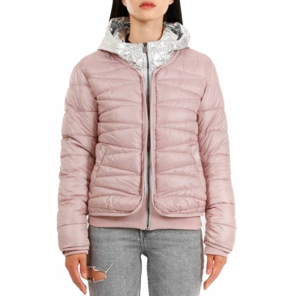 19V69 Versace 1969 Femmes Veste d’hiver en look couches doublées 0098ROSE