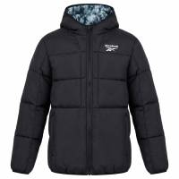 Reebok 2-in-1 Puffer odwracalny Mężczyźni Kurtka zimowa RBO15010-Czarny