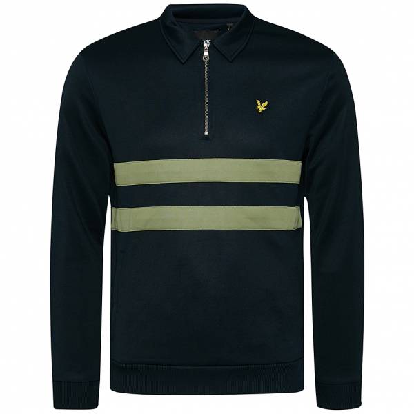 Lyle and Scott Lyle & Scott Wide Stripe 1/4 Zip Heren Sweatshirt ML1415V-Z271