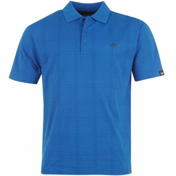 Dunlop Golf Tour Herren Polo-Shirt kariert blau