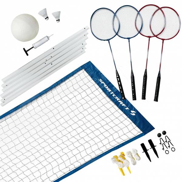 SPORTCRAFT Badminton und VolleyballKombiSet SOL08810