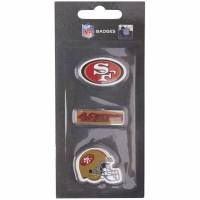 San Francisco 49ers NFL Metal Pin Badges Set of 3 BDNFL3PKSF