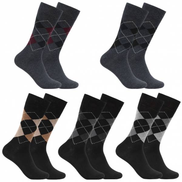 SportSpar.de &quot;Musterschwiegersohn&quot; Argyle Calcetines 5 pares 6013 TAL