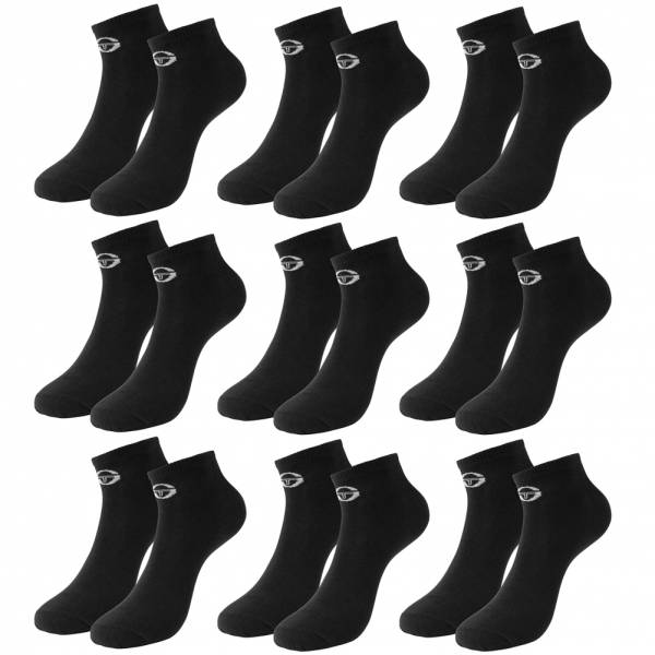 Sergio Tacchini Heren Sneakersokken 9 paar zwart