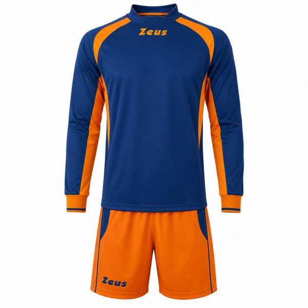 Zeus Kit Pippo Voetbaltenue + Short 2-delig blauw/arancio