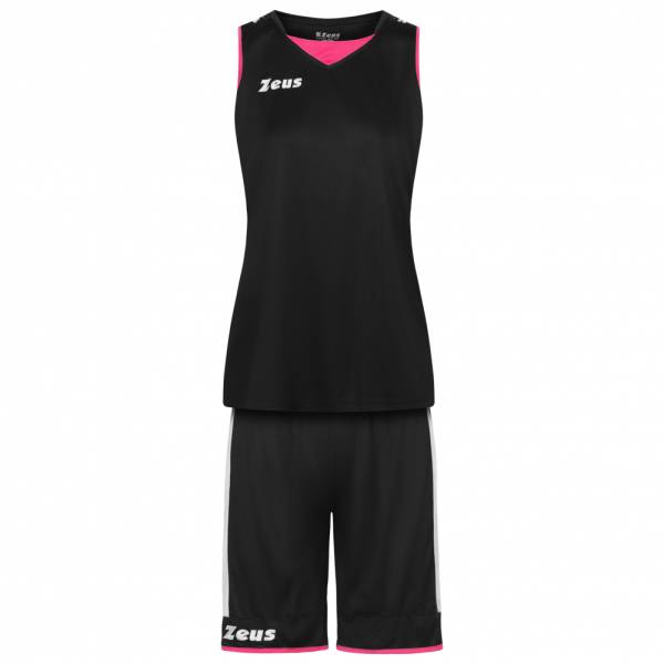 Zeus Kit Flora Damen Basketball Trikot mit Shorts schwarz