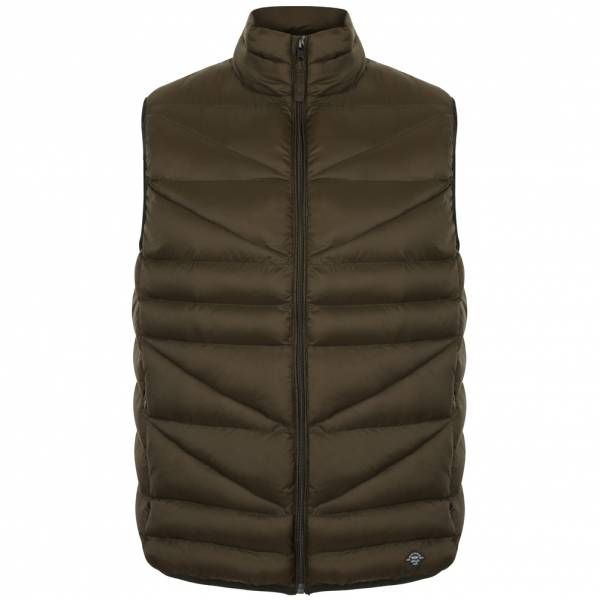Tokyo Laundry Vienna Irregular Quilted Gilet Herren Weste 1J9924 Khaki