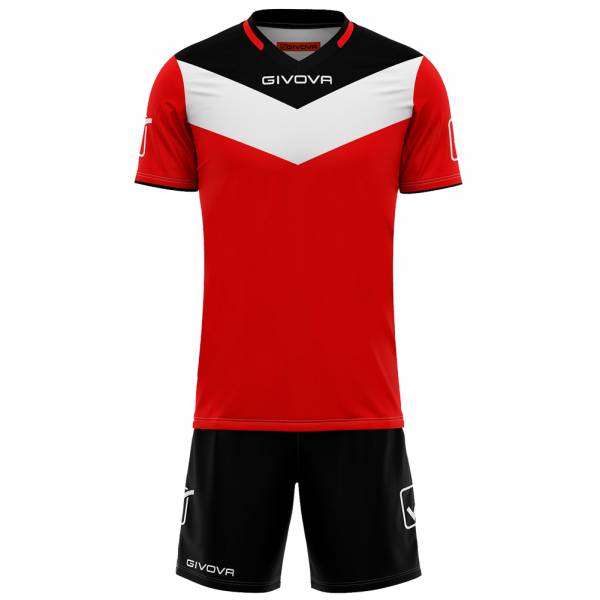 Givova Kit Campo Conjunto Camiseta + Pantalones cortos negro / rojo