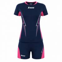 Zeus Kit Volley Tuono Damen Trikot + Shorts blu/fucsia
