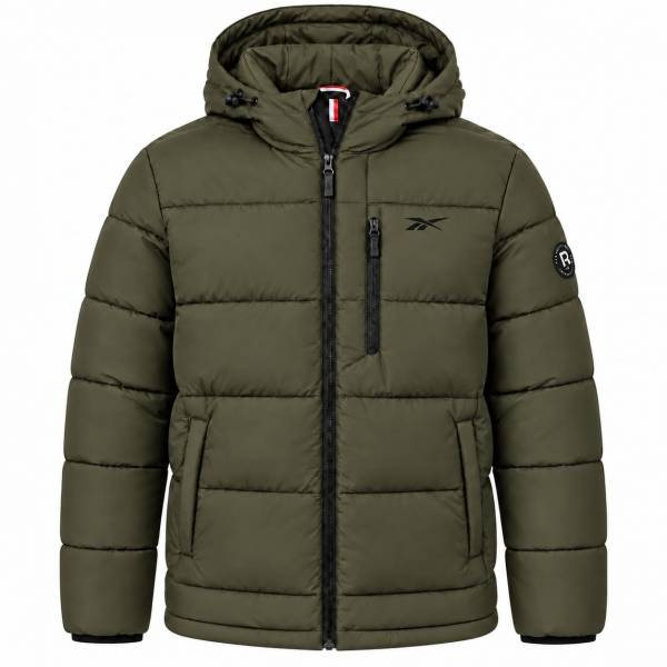 Reebok Stretch Puffer Uomo Giacca invernale OMRB1502-OLIVE