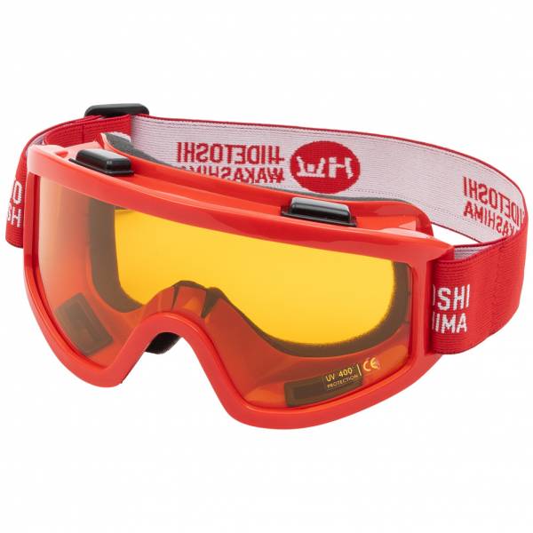 HIDETOSHI WAKASHIMA &quot;Higashi&quot; Unisex Skibrille Snowboardbrille rot