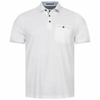 TED BAKER Tortila Stripe Collar Heren Poloshirt 242808-WIT